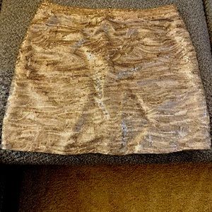 Fitted, bedazzled beautiful Tan skirt